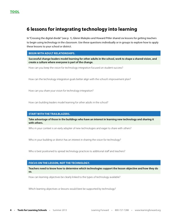 Image for aesthetic effect only - Tool-6-lessons-for-integrating-technology