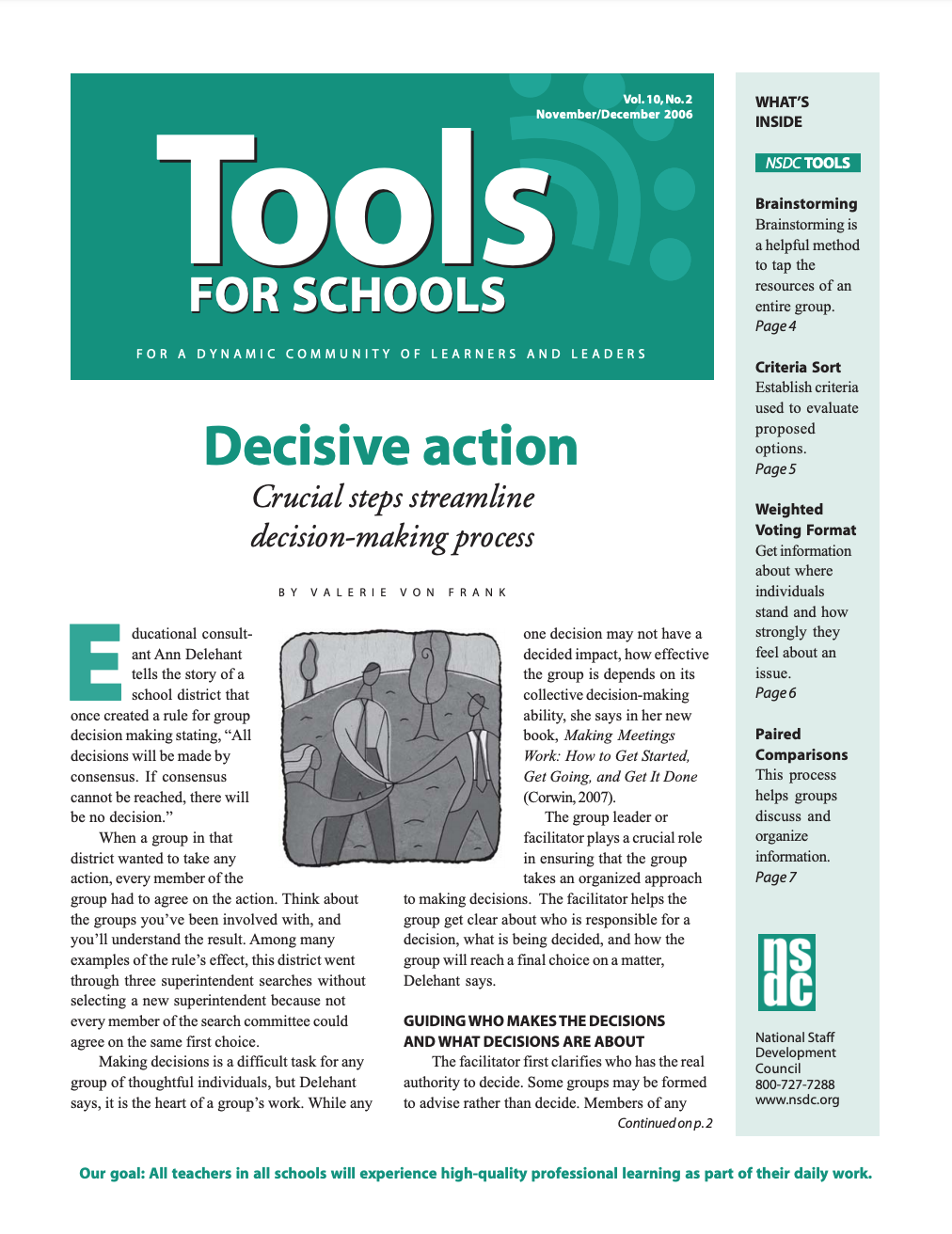 Image for aesthetic effect only - Tools-for-schools-november-december-2006-vol-10-no-2