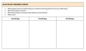 Tools action plan puts conference learning into practice c